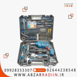 کیت دریل و ابزار 100 پارچه باس