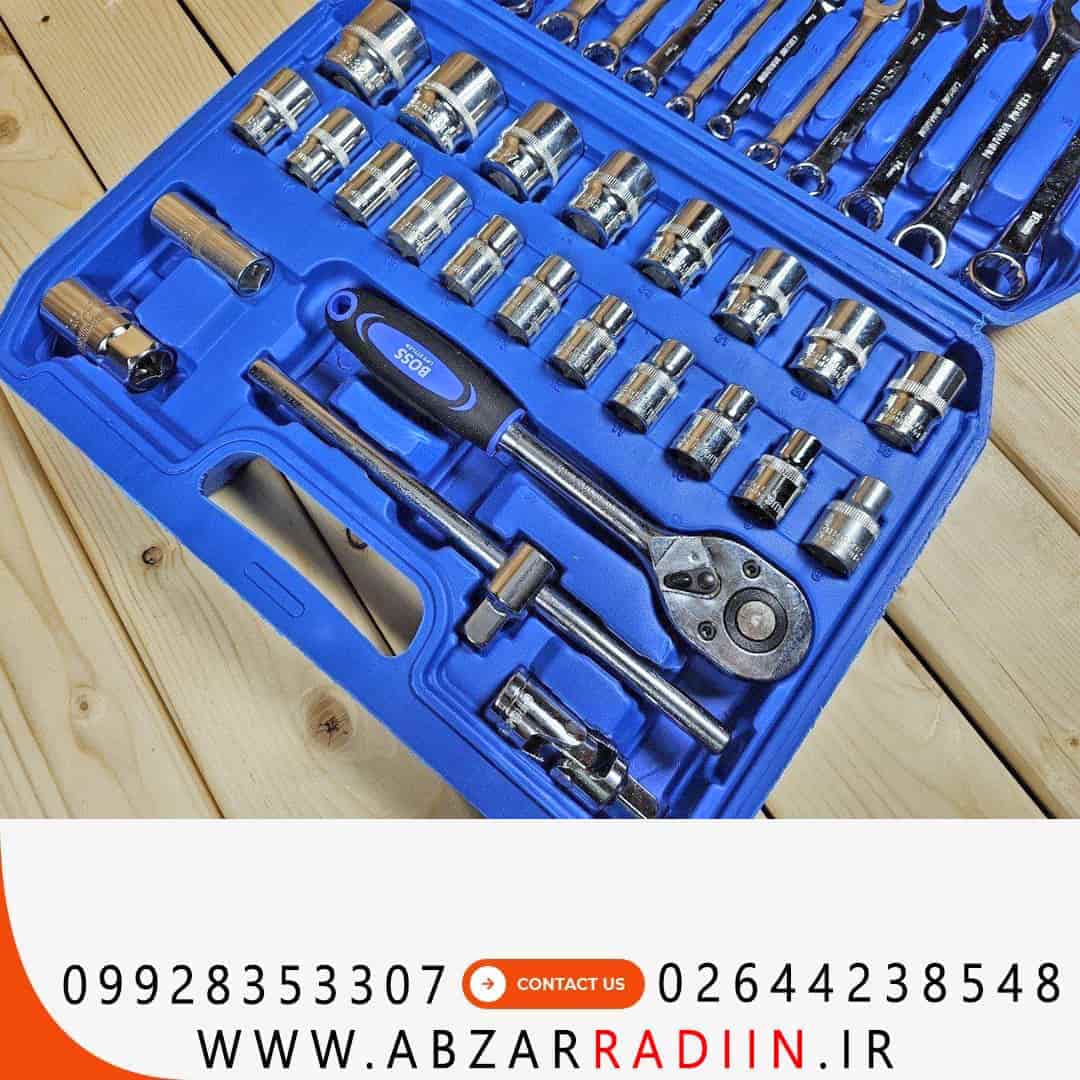 جعبه بکس و آچار 37 عددی باس جعبه بکس و آچار 37 عددی باس