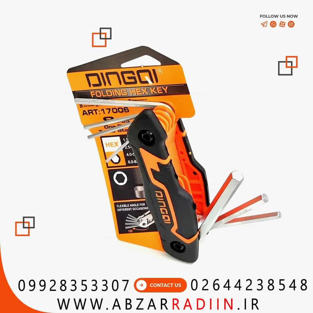 آلن چاقویی شش گوش دینگی مدل AR-17006 آلن چاقویی شش گوش دینگی مدل AR-17006
