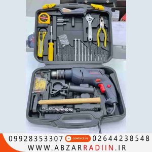 کیت دریل ۱۳ میلیمتر چکشی اینتی مکس با لوازم مدل 0901