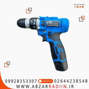 دریل پیچ گوشتی شارژی 12 ولت دو باتری ویوارکس با لوازم مدل VR1210V-22A