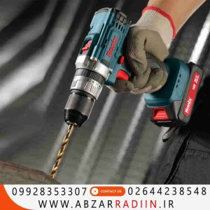 دریل پیچ گوشتی شارژی چکشی 8615 رونیکس 16ولت