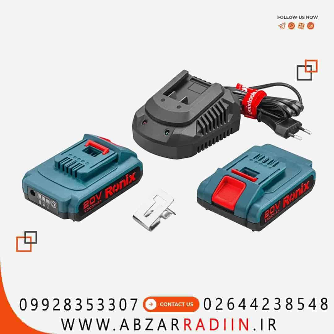 دریل پیچ گوشتی چکشی شارژی براشلس 20 ولت مدل ronix 8900 drill دریل پیچ گوشتی چکشی شارژی براشلس 20 ولت مدل ronix 8900 drill