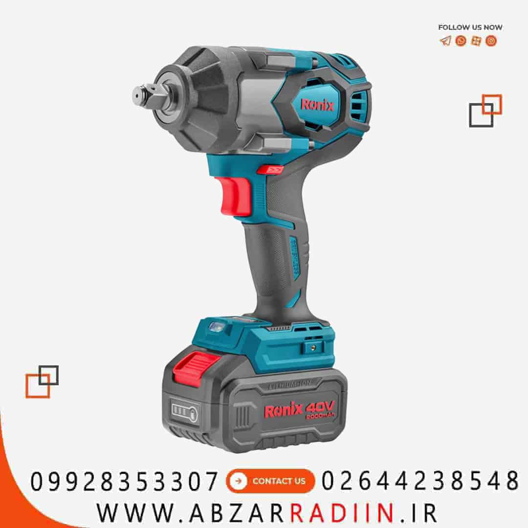 5471-min کیت بکس شارژی براشلس 40 ولت درایو 1/2 اینچ 800 نیوتن متر رونیکس مدل 8907