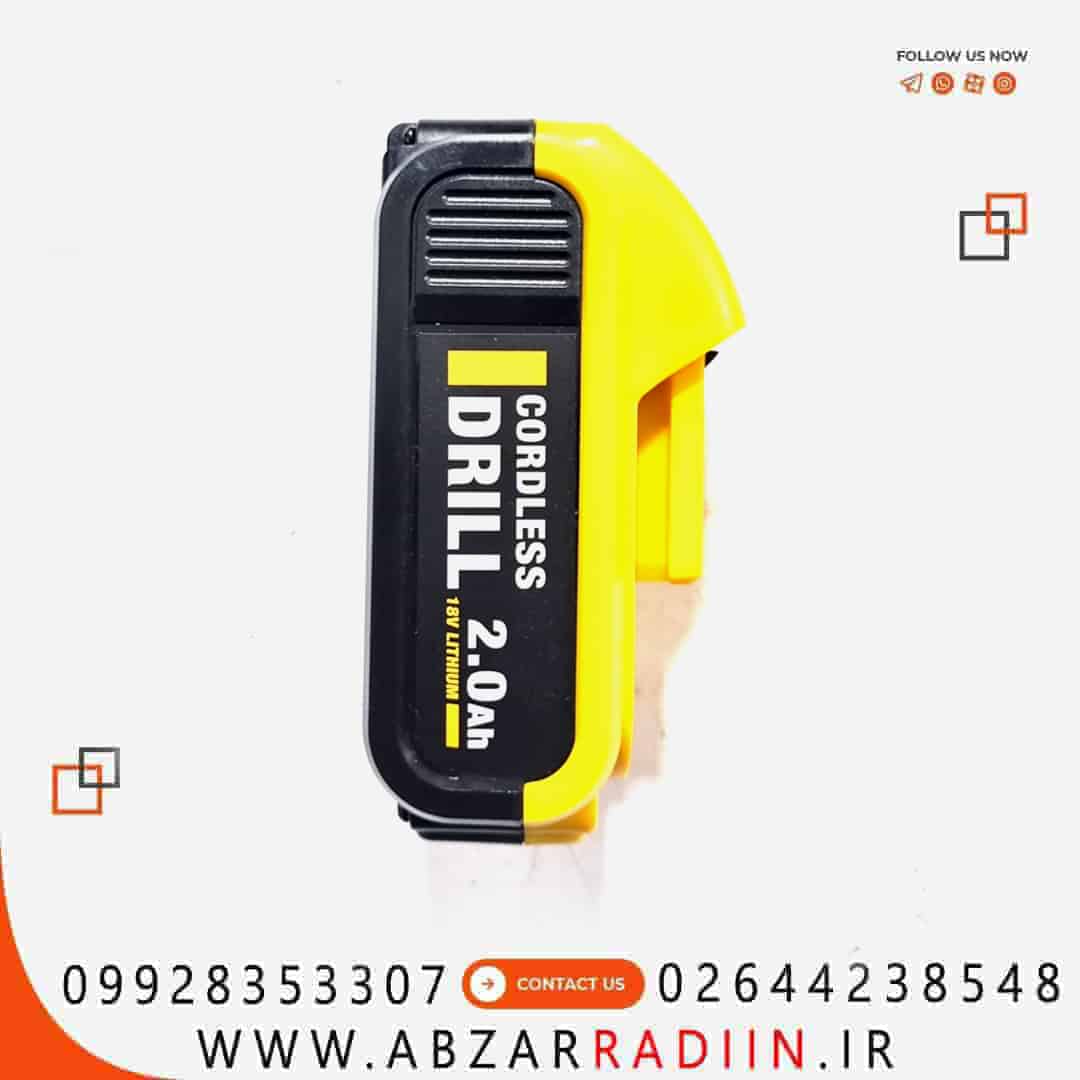 باتری دریل پیچ گوشتی شارژی ادون 18 ولت دو آمپر